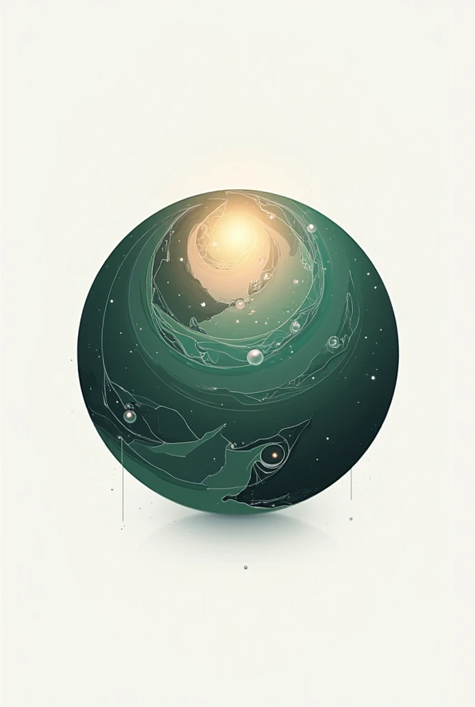 "Thiết kế logo modern theo chủ đề Bát Tự – Ngũ Hành, with an ethereal focus. Logo should bear the image of marble, Wood, aquatic...