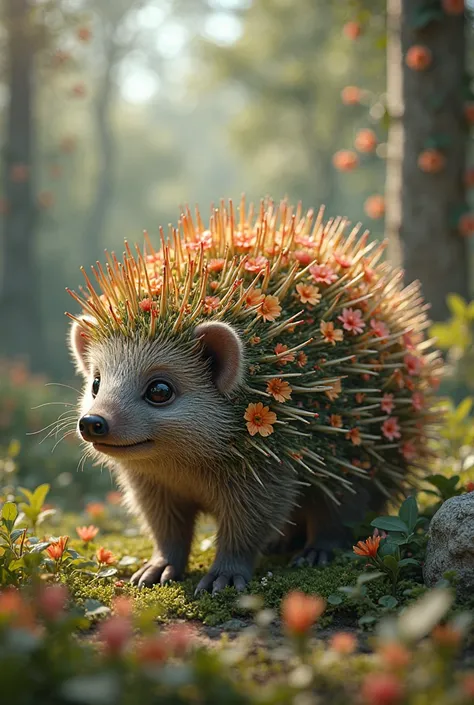 A hedgehog mixed with an aracia
