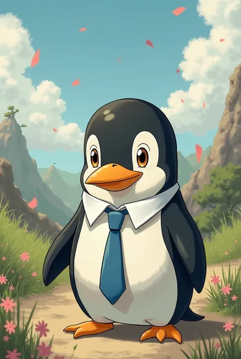 Could you create an image to add Tux's LinkedIn profile picture in the style of Studio Ghibli, 
