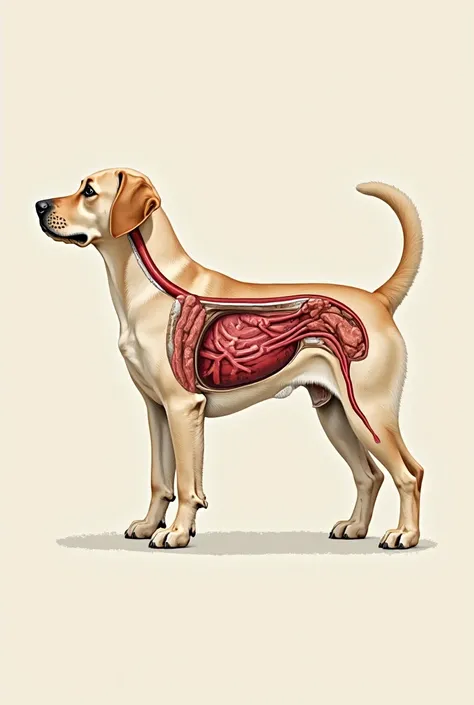 Labrador canine spleen system, Have your tail down