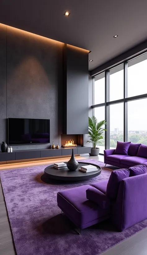 Design a living room
With a screen, chimene, large windows 
Moderna, elegant, luxurious very spacious and spacious.
With strikin...