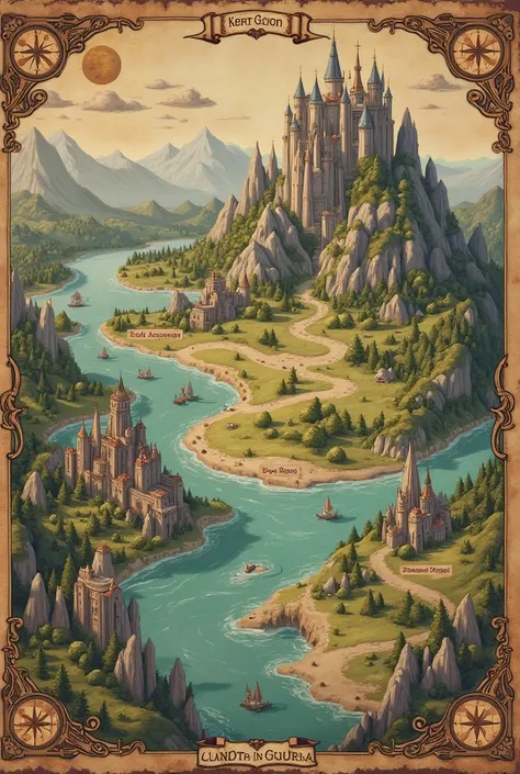 I want you to create a map version image/pergaminho, It doesn't have to be the one in the game.