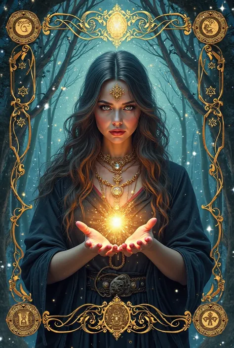 to create a cover for my book "Of witches, witches, witches and something else", must have esoteric symbols of high magic, of go...