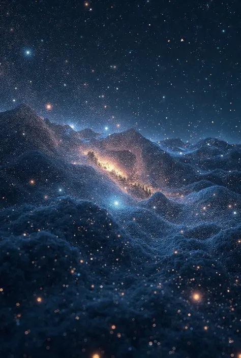 Draw a starry sky full of stars