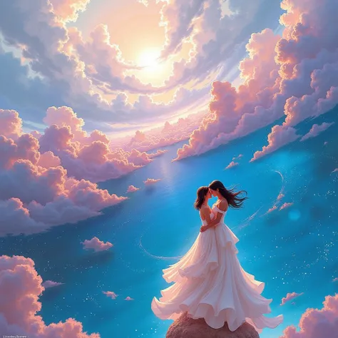 Beautiful love sky and beautiful cinematic arts 