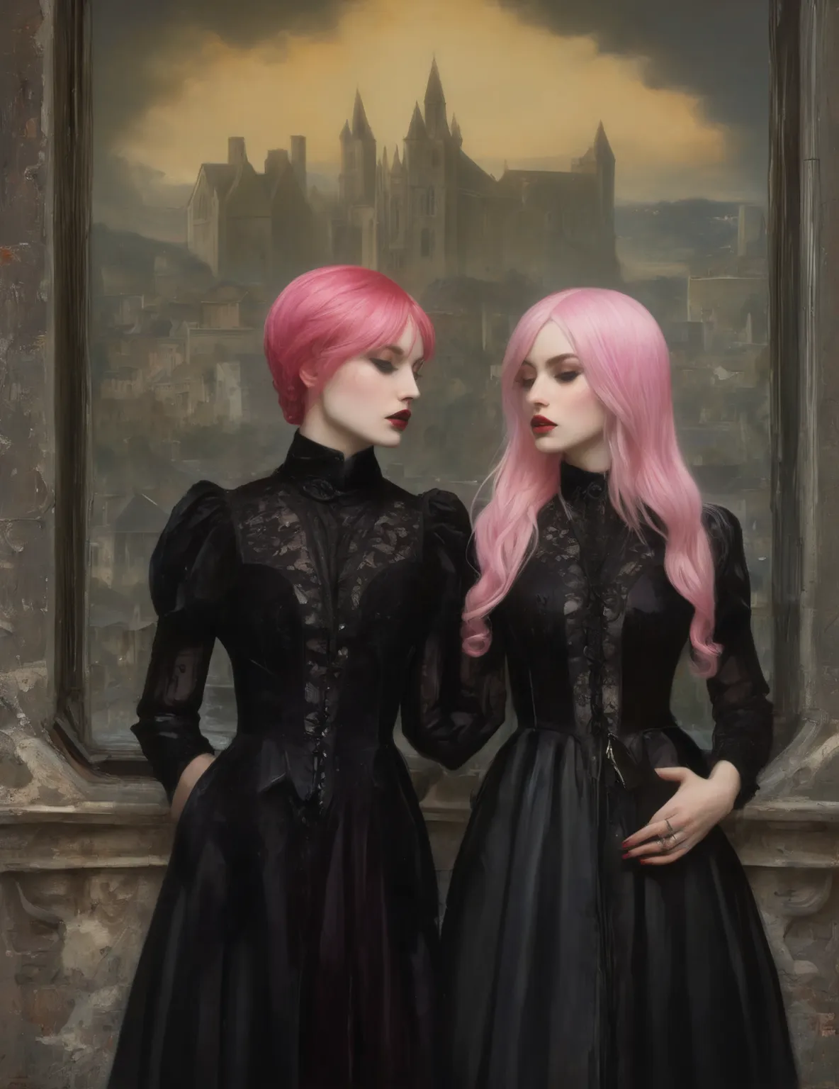 James Gurney, Surrealist Art , dreamy, mysterious, provocative, symbolic, complicated,  details,, (is gothic but very beautiful:...