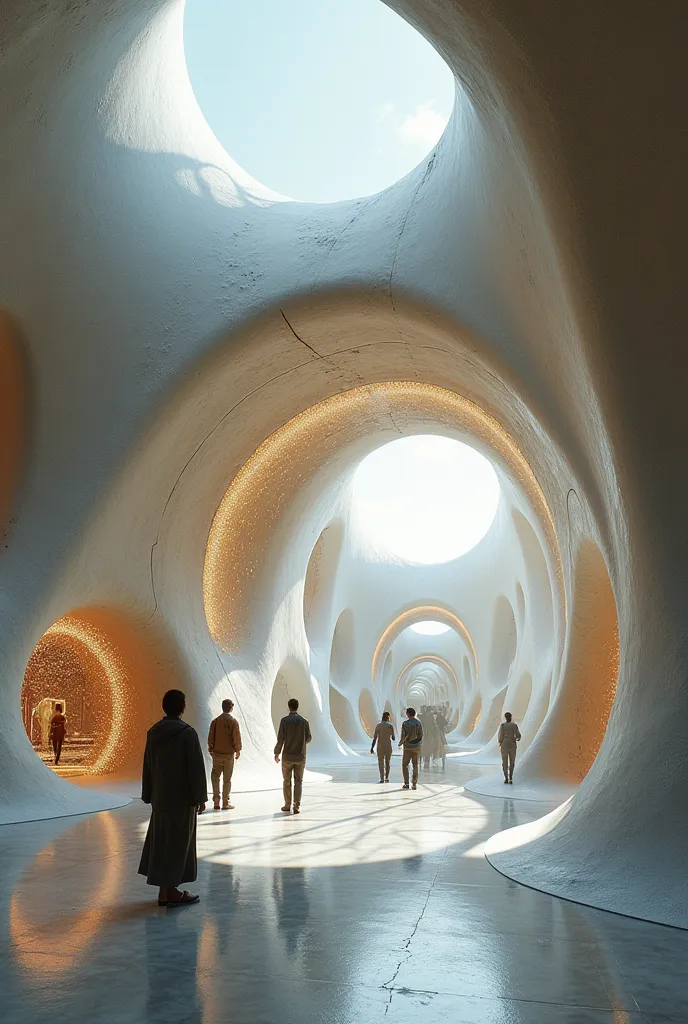 Non mais un tunnel humain dans un projet architectural