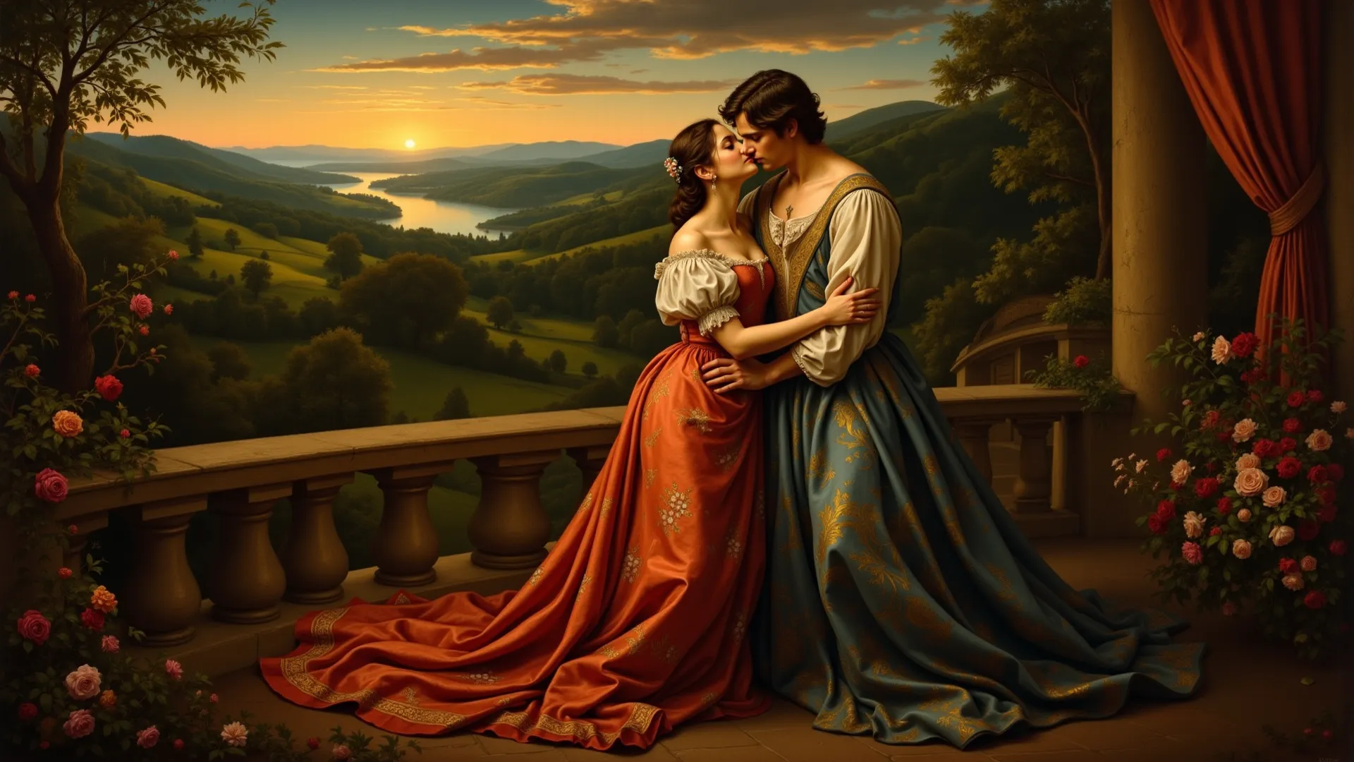 a romantic painting in the renaissance style