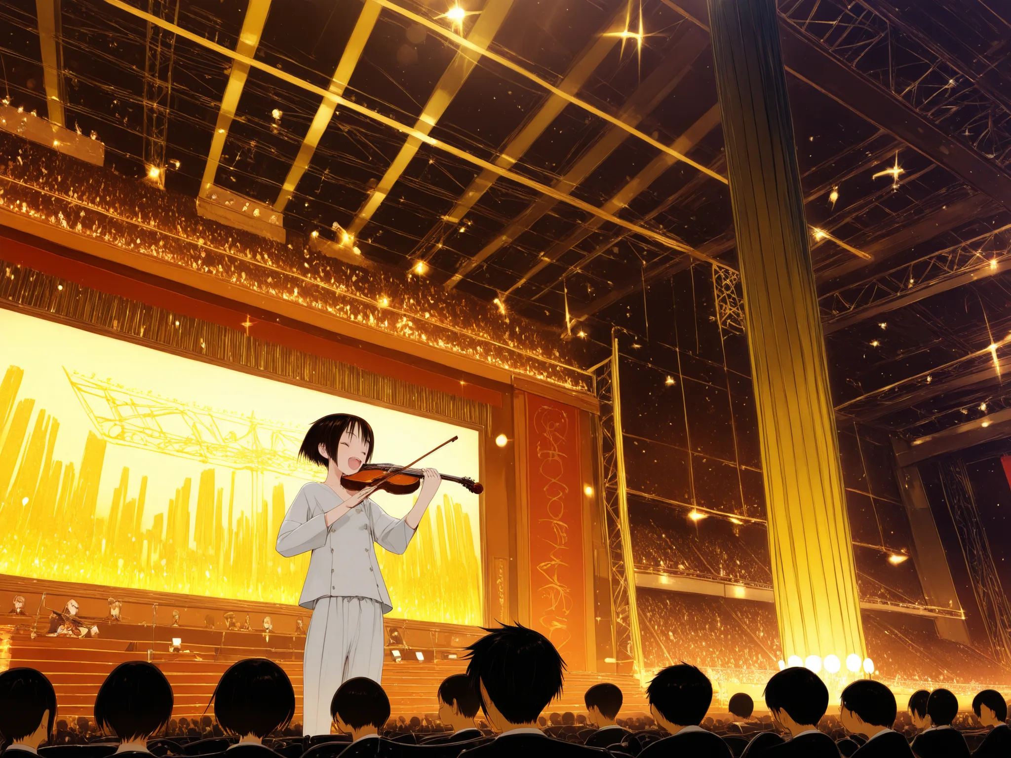 音楽祭,music festival,artist okama,girls,orchestra,musical instrument