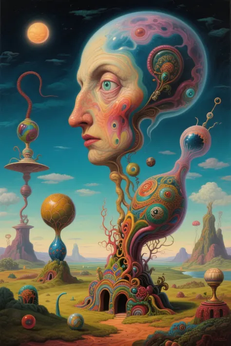 masterpiece、Highest Quality、Surrealism、confusion, Fusion of fantasy and reality、Dali style