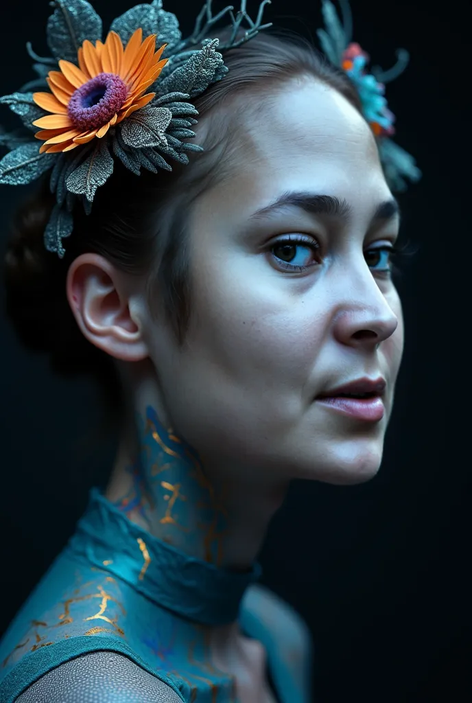 A moving image of super makeup from the following photo
