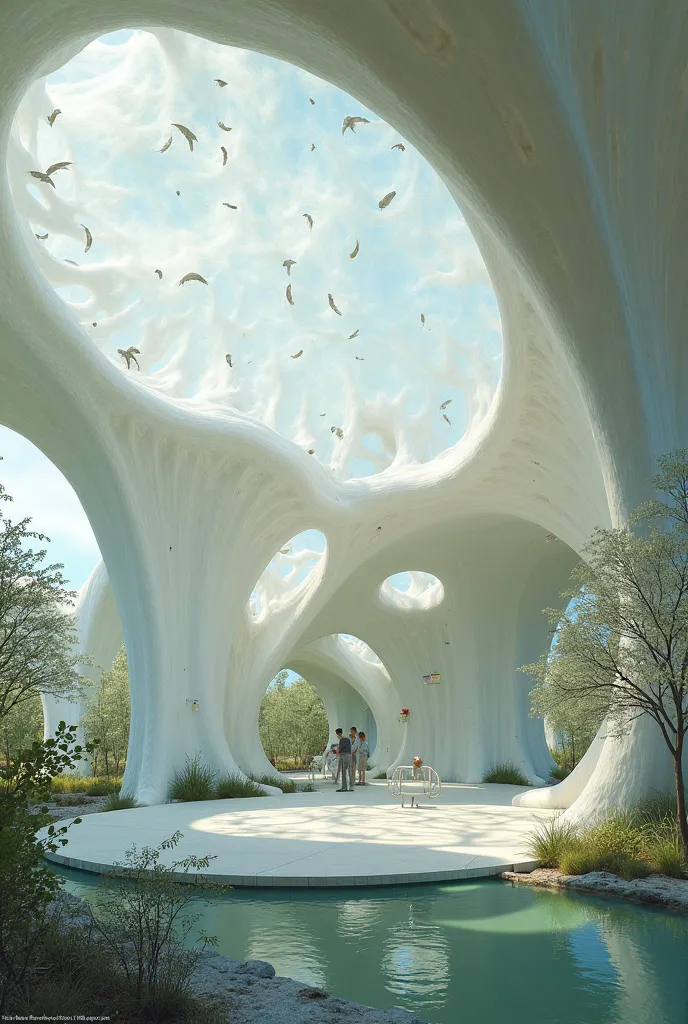 A pavilion that represents the wind in an immersive way 