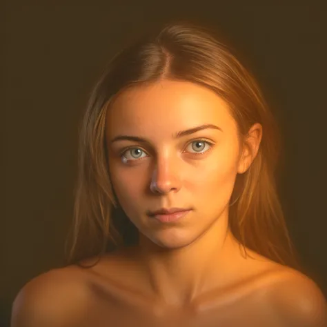 RAW, DSLR photo, topless, 25yo woman, hyper_realism, realistic_photograph, (photo_realism:1.3), flash photography, diffuse light...