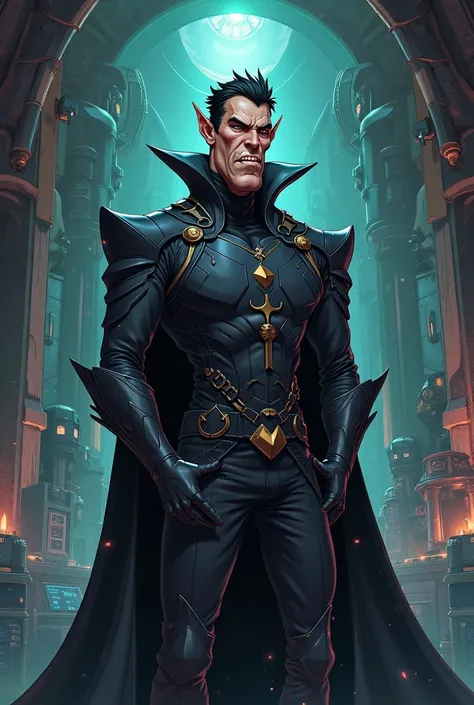 Make another image of a cartoon villain