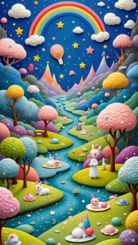 Dreamy Snuggle-Scape AI Prompt:
"Paint a sugar-dusted daydream where candyfloss clouds giggle and rivers flow with melted rainbo...