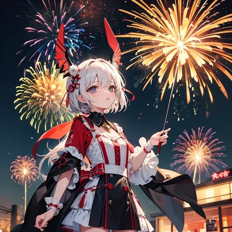 fireworks that stain your eyes　drag on drag on what funny　This world is Bizarre