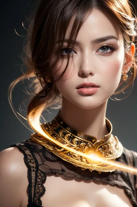 Extremely Fine, Absolute Solution, masterpiece, Beautiful woman , (Brilliant Light Shadow,  Seamless Transition , contrast, Laye...