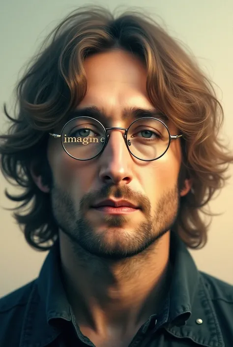 John Lennon with the word” imagine”