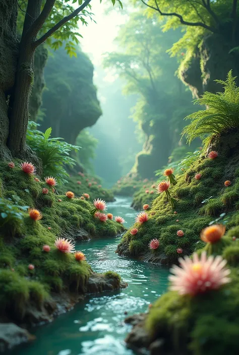 Picture nature and point out microorganisms