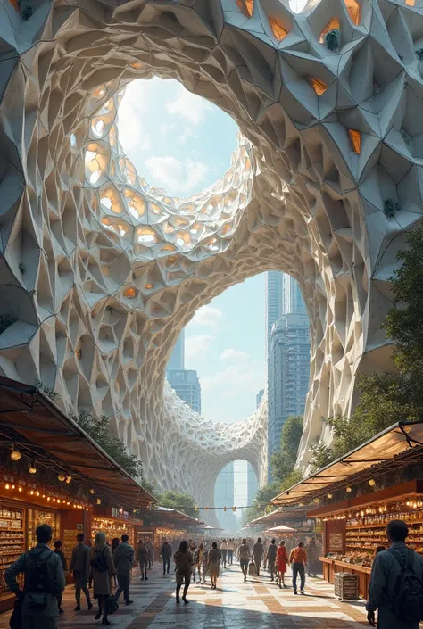 MARKET ARCHITECTURE WITH FOLDED GEOMETRY COVERAGE