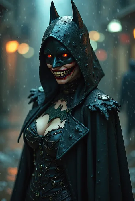 Cosplay versão feminina do "Batman who laughs"