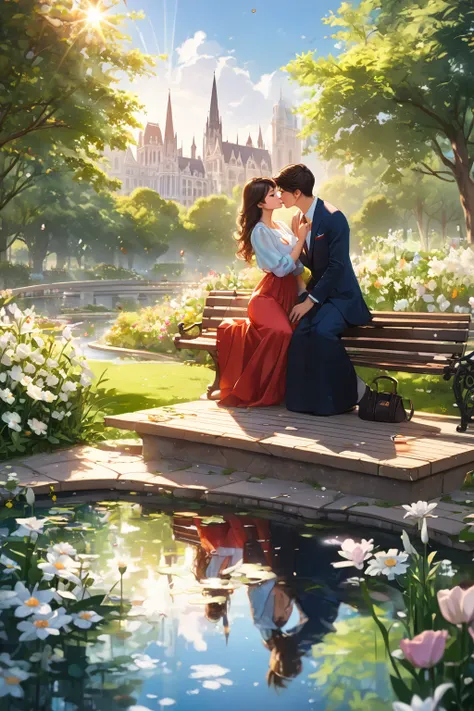 (masterpiece, top quality, 8K UHD, ultra high definition, Supreme Work, Illustration, Super wide angle:1.5), 1couple only, young...