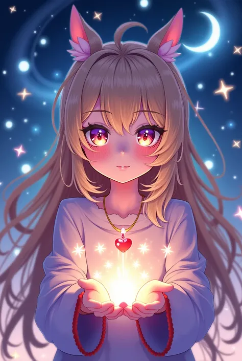 Magical Anime Girl, Theme of stars moons and hearts, her super power is that everything she draws materializes