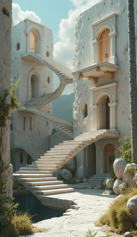 - Impossible Architecture – Buildings that defy gravity, staircases leading into loops of reality, or doorways opening into enti...