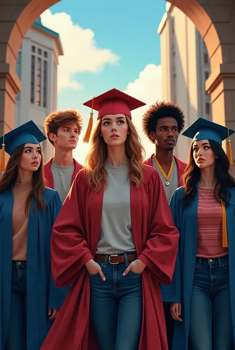 genarate graduation day countdown 1 to 5 ,create 5 post
