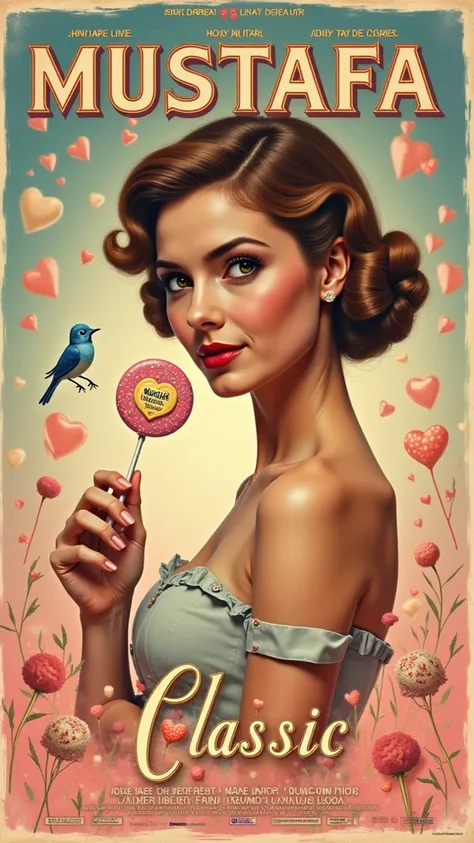 **Vintage 1950s "Lollipop" Movie Poster - "Mustafa Classic" Collection**  
*(Ultra High-Resolution Photorealistic Dreamy Style)*...