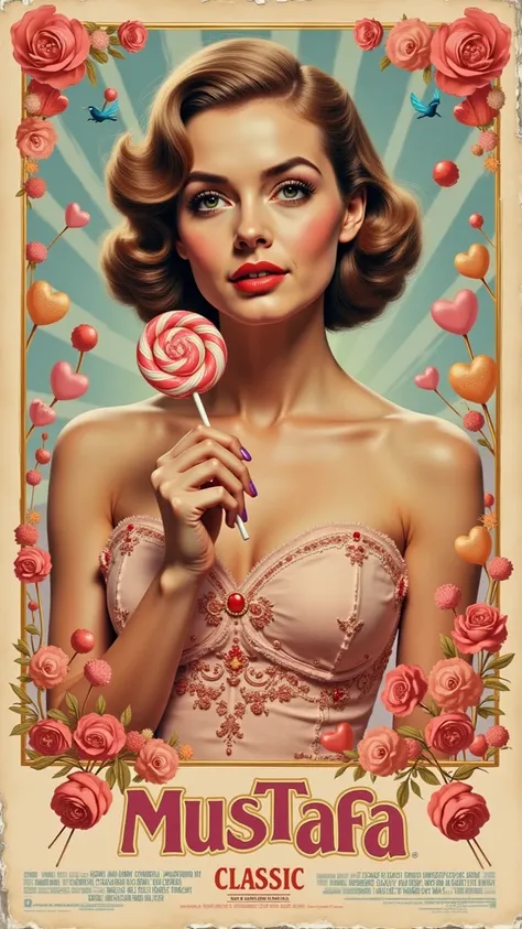 **Vintage 1950s "Lollipop" Movie Poster - "Mustafa Classic" Collection**  
*(Ultra High-Resolution Photorealistic Dreamy Style)*...