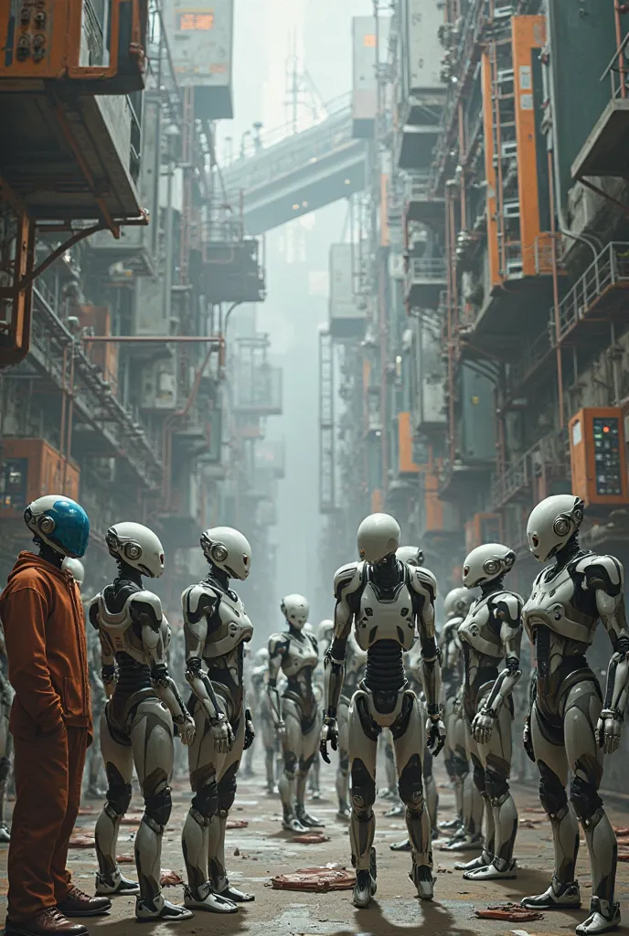 First attempt at social order among robots