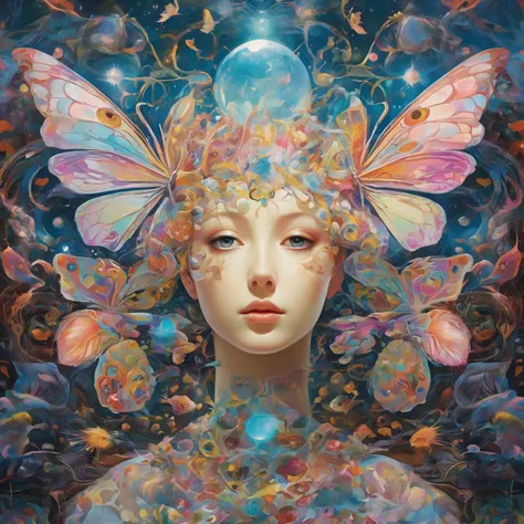 Exciting Dreams， Surrealism写实， Abstract， Psychedelic,  Masterpiece Art ， Mental Artificial Intelligence , （ Masterpiece Art ，bes...