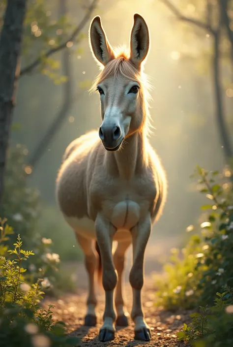 Create a donkey that looks like Jesus 

