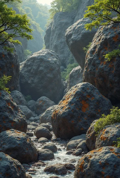 Round volcanic rocks
