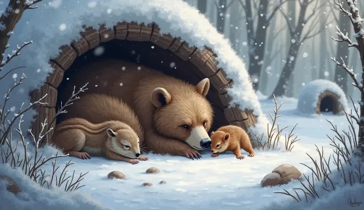 animals hibernation during winter session 