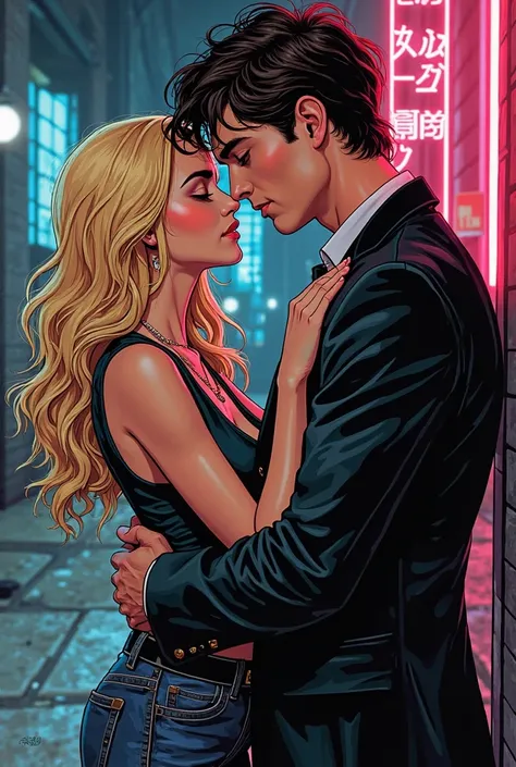 Chloe bourgeois adolescente besandose con Jason Todd Wayne webtoon