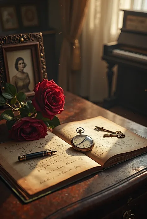 OPTIONS TO AMPLIFY:

1. Elegance Amplified – Refined Legacy

Add:

A vintage Patek Philippe pocket watch, open, resting beside t...