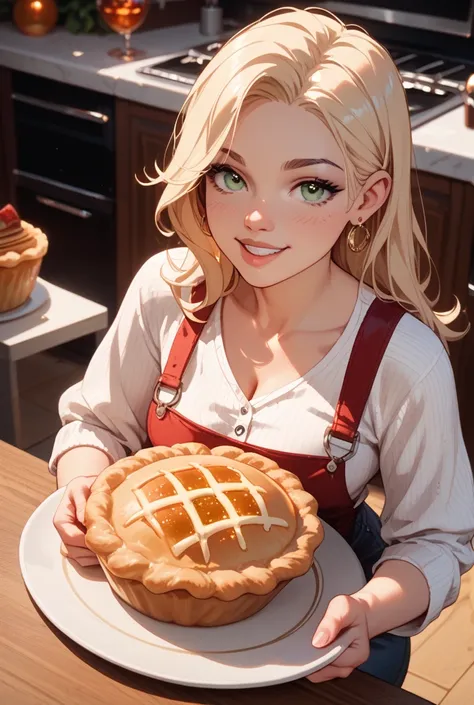 Twentysomethings, big, full pie