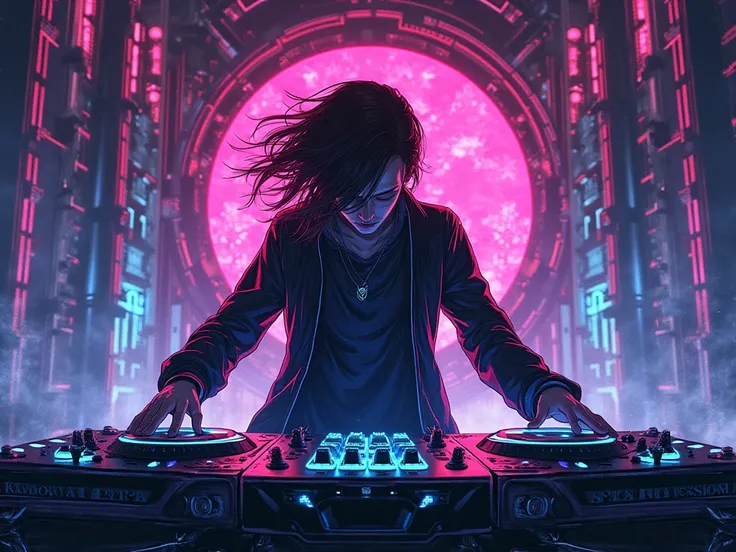 Image to Kobaryo music - Bookmaker, in techno anime style