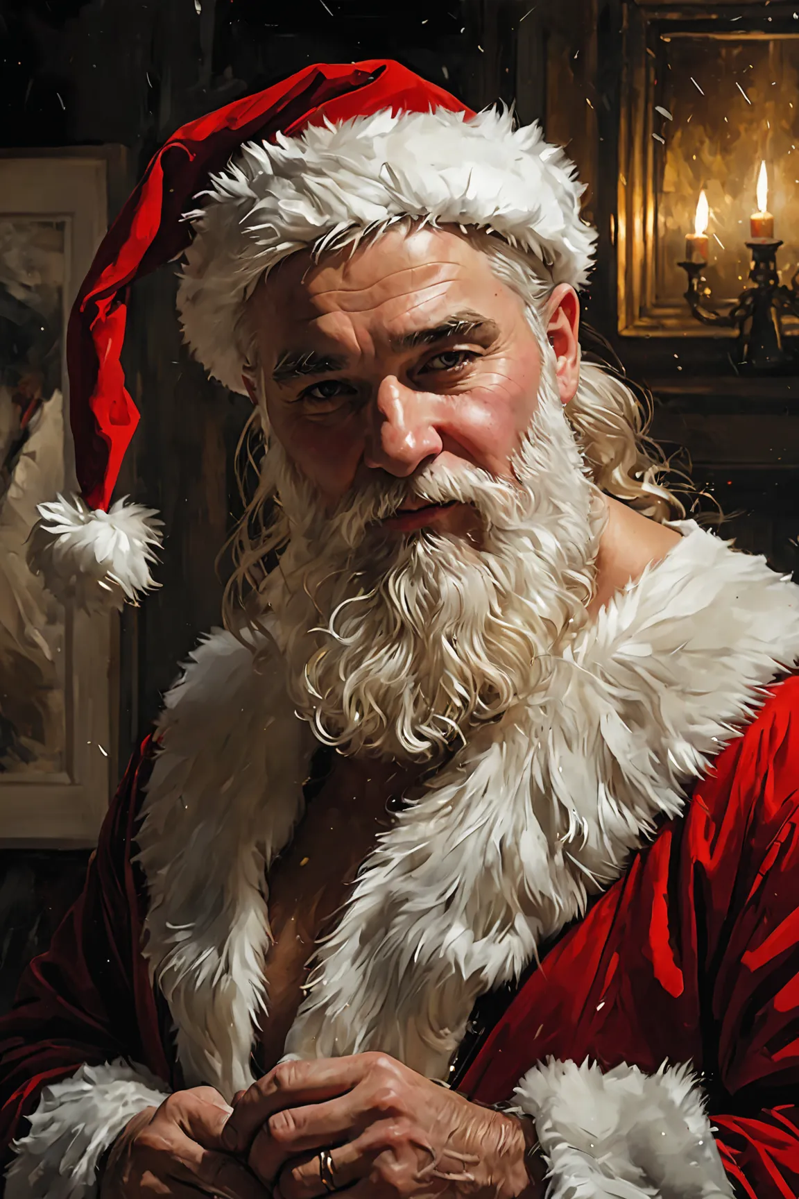 art by Casey Baugh, Santa Claus