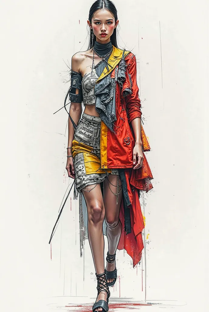 4.	Conceptual design and sketch including material details, COLORS, cuts and applications clothing