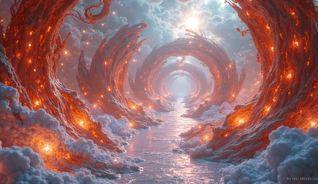 endless abstract adulation with a fancy 3d show off on caramalitan