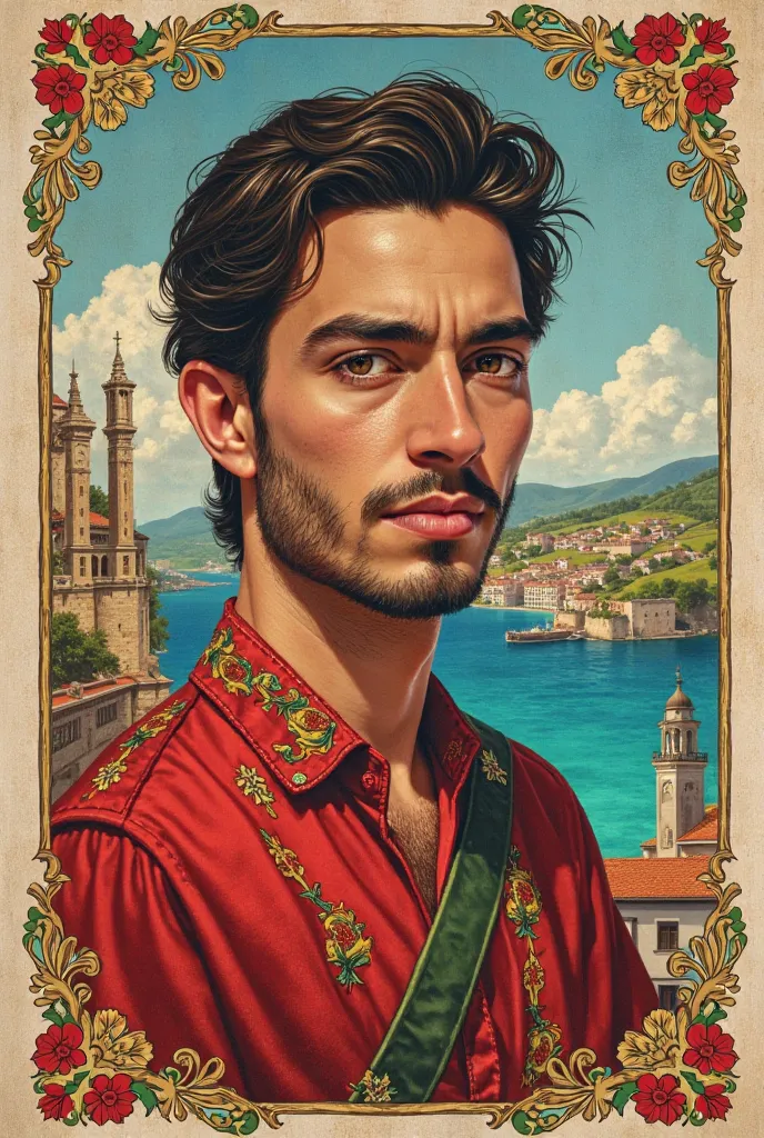 Congratulations postcard for a member of the Portuguese nationalist group 1143