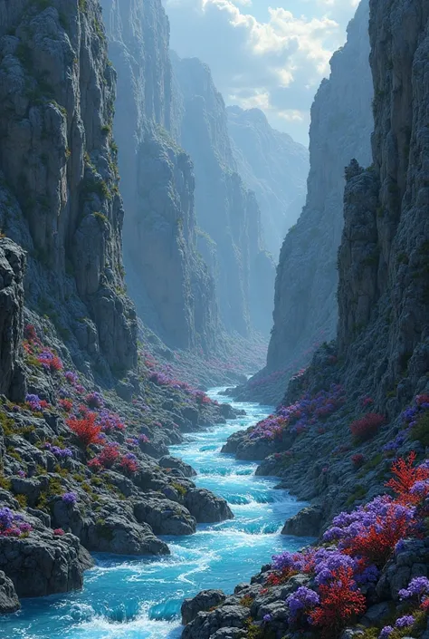 high resolution images in front of the teacher、Mysterious river with only rock faces and purple flowers、Cobalt Blue Rapids、Lots ...