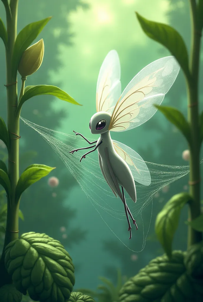 Texlira, Weaver of Growth Threads. An elegant insect Pokémon with spinning-wheel-like wings from which fine fibers spin. In the ...