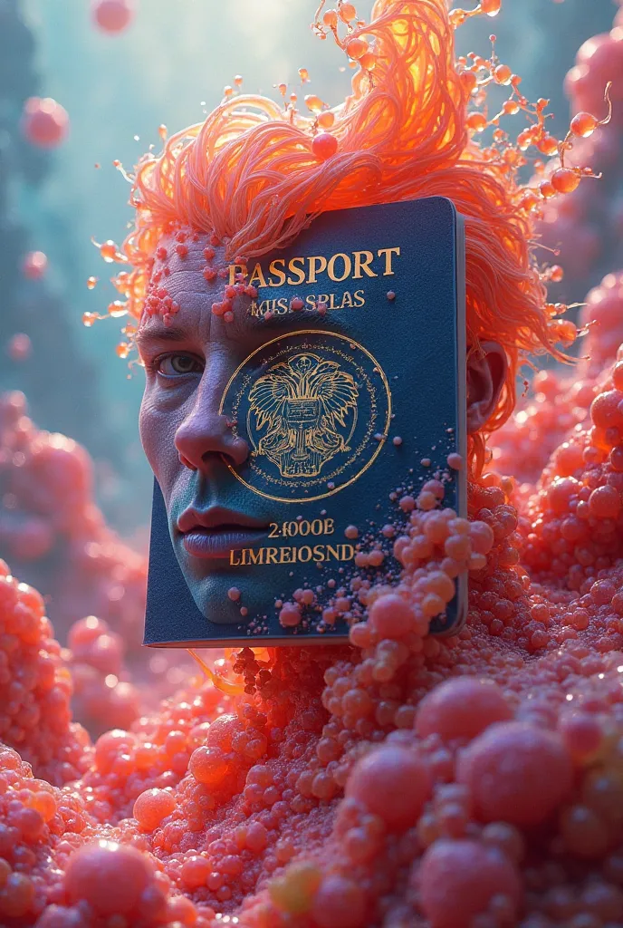 Passport image with juice