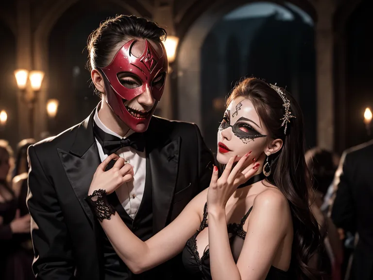 recreation of the masquerade dance scene from the movie Van Helsing, Where Dracula dances with the sexy masked heroine. ambos ll...