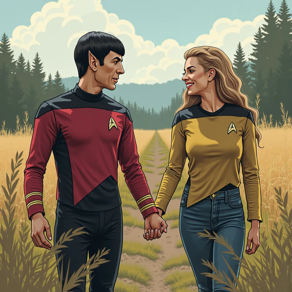 "Go get Spock and Jamie. They went for a walk out in the field."
...
Sam: So you think they are actually on a walk... or do you ...