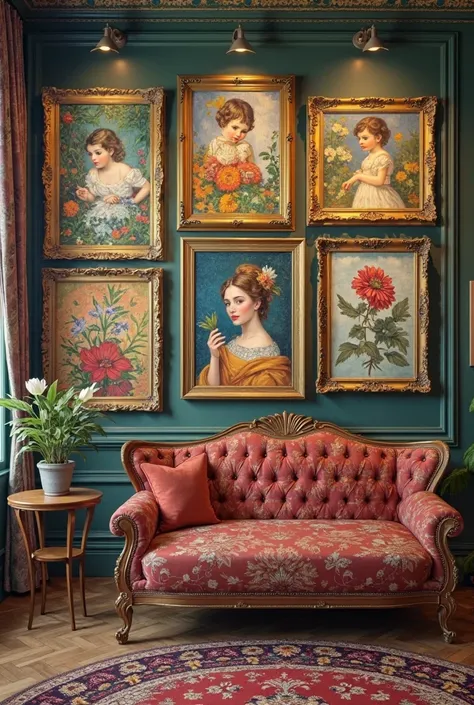 CREATE MORE THAN 10 IMAGES OF Monet posters, van gogh, Matisse and William Morris, classic home decor, Vintage art.